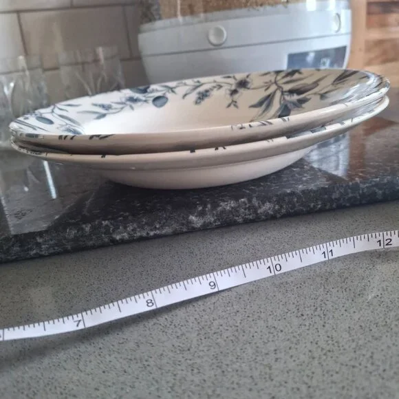 Vintage Claytan Blue Floral Ceramic Flatware Set of 7 pcs - Picture 4 of 13